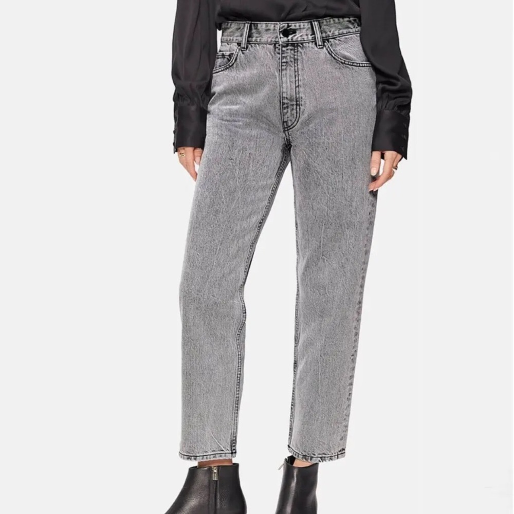 ANINE BING Etta jeans in acid wash grey size 24
